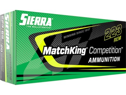 Sierra MatchKing Competition Ammunition 223 Remington 69 Grain Hollow Point Boat Tail Box of 20