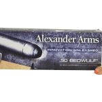 Alexander Arms Ammunition 50 Beowulf 300 Grain Hornady FTX Box of 20