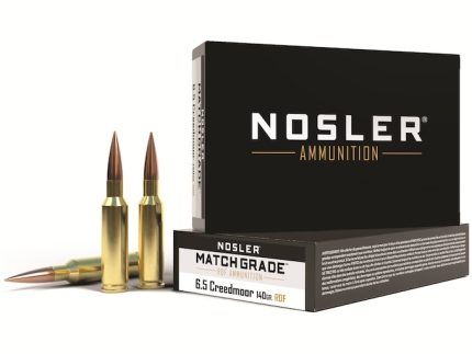 Nosler Match Grade Ammunition 6.5 Creedmoor 140 Grain RDF Hollow Point Boat Tail Box of 20