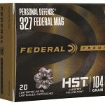 Federal Premium Personal Defense Ammunition 327 Federal Magnum 104 Grain HST Jacketed Hollow Point Box of 20