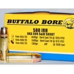 Buffalo Bore Ammunition 500 JRH (500 S&W Short) 350 Grain Jacketed Hollow Point Box of 20