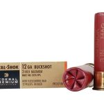 Federal Premium Vital-Shok Ammunition 12 Gauge 3" Buffered 00 Copper Plated Buckshot 12 Pellets Flitecontrol Wad