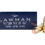 Speer Lawman Ammunition 40 S&W 165 Grain Total Metal Jacket