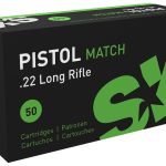 SK Pistol Match Ammunition 22 Long Rifle 40 Grain Lead Round Nose