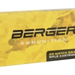 Berger Match Grade Ammunition 6.5 Creedmoor 130 Grain Hybrid OTM Tactical Hollow Point Box of 20