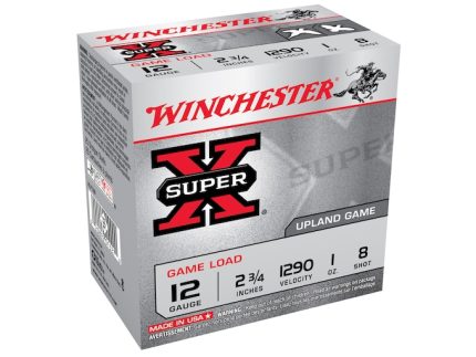 Winchester Super-X Game Load Ammunition 12 Gauge 2-3/4" 1 oz #8 Shot