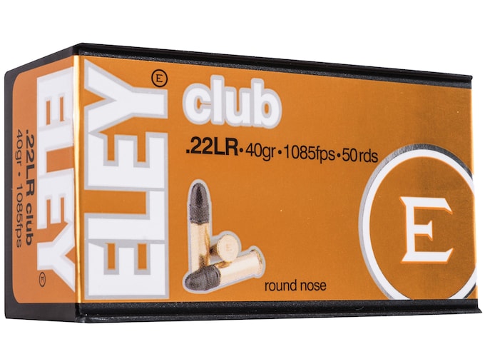 653751.jpg Eley Club Ammunition 22 Long Rifle 40 Grain Lead Round Nose - Image 1
