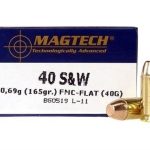 Magtech Ammunition 40 S&W 165 Grain Full Metal Jacket
