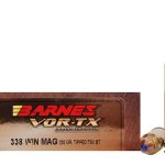 Barnes VOR-TX Ammunition 338 Winchester Magnum 225 Grain TTSX Polymer Tipped Spitzer Boat Tail Lead-Free Box of 20