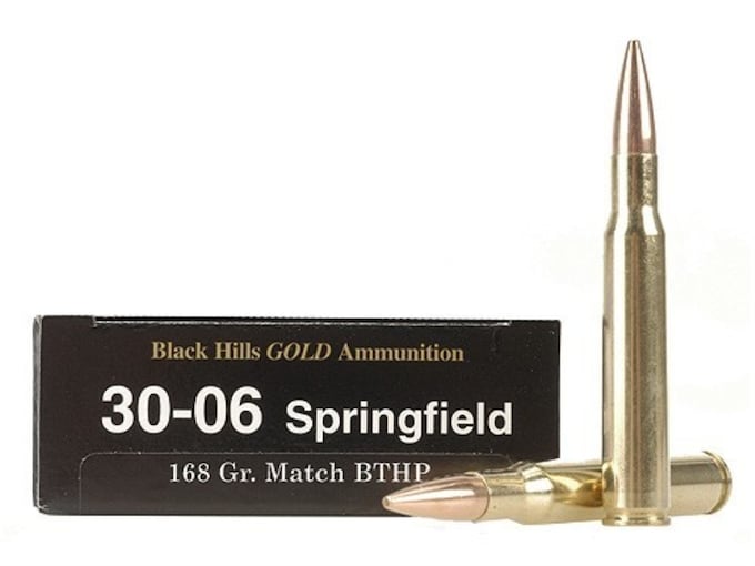 680276.jpg Black Hills Gold Ammunition 30-06 Springfield 168 Grain Hornady Match Hollow Point Boat Tail Box of 20 - Image 1