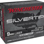 Winchester Silvertip Defense Ammunition 9mm Luger 115 Grain Jacketed Hollow Point