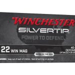 Winchester Silvertip Defense Ammunition 22 Winchester Magnum Rimfire (WMR) 40 Grain Jacketed Hollow Point