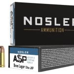 Nosler ASP Ammunition 9mm Luger 124 Grain Jacketed Hollow Point