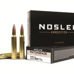 Nosler Match Grade Ammunition 223 Remington 77 Grain Custom Competition Match Box of 20