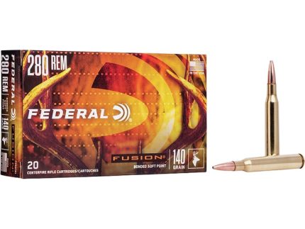 Federal Fusion Ammunition 280 Remington 140 Grain Bonded Spitzer Boat Tail Box of 20