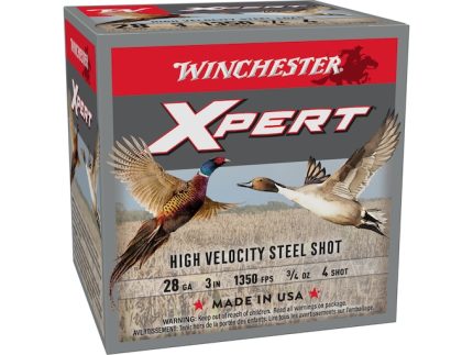 Winchester Xpert Ammunition 28 Gauge 3" 3/4 oz #4 Non-Toxic Steel Shot