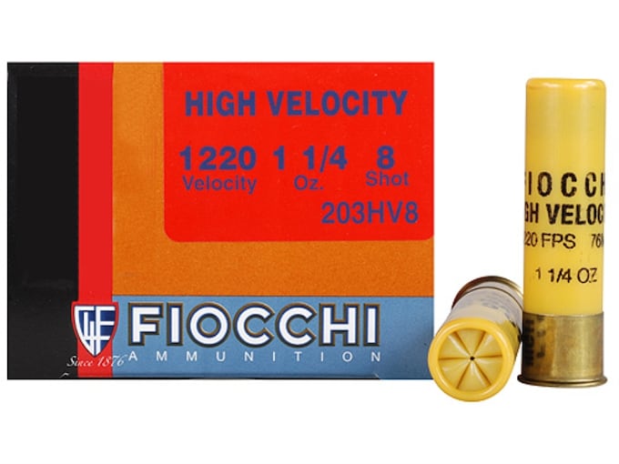 713814.jpg Fiocchi Shooting Dynamics High Velocity Ammunition 20 Gauge 3" 1-1/4 oz #8 Shot Box of 25 - Image 1