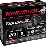 Winchester Double X Turkey Ammunition 20 Gauge 3" 1-5/16 oz #4 Copper Plated Shot Box of 10
