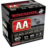 Winchester AA Featherlite Target Ammunition 20 Gauge 2-3/4" 7/8 oz #8 Shot