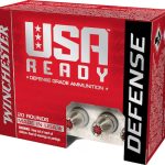 Winchester USA Ready Defense Ammunition 9mm Luger +P 124 Grain Hex-Vent Jacketed Hollow Point
