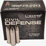 Liberty Civil Defense Ammunition 357 Magnum 50 Grain Fragmenting Hollow Point Lead-Free Box of 20