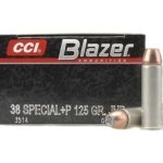 Blazer Ammunition 38 Special +P 125 Grain Jacketed Hollow Point
