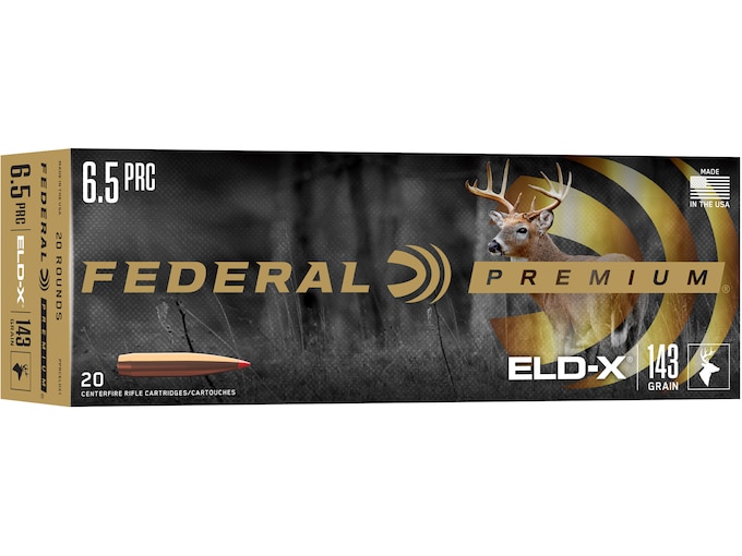 765120.jpg Federal Premium Ammunition 6.5 PRC 143 Grain Hornady ELD-X Polymer Tip Box of 20 - Image 1