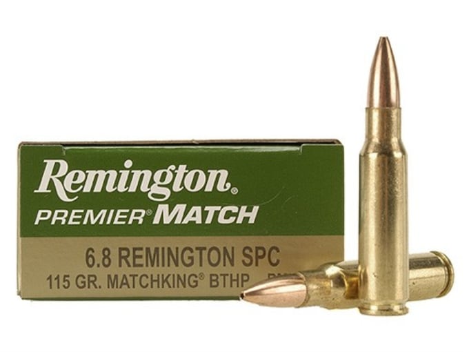 768821.jpg Remington Premier Match Ammunition 6.8mm Remington SPC 115 Grain Sierra MatchKing Hollow Point - Image 1