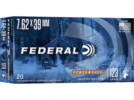 Federal Power-Shok Ammunition 7.62x39mm 123 Grain Soft Point