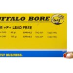Buffalo Bore Ammunition 9mm Luger +P+ 115 Grain Barnes TAC-XP Hollow Point Lead-Free Box of 20