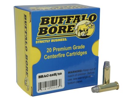 Buffalo Bore Ammunition Outdoorsman 38 Special +P 158 Grain Hard Cast Lead Semi-Wadcutter Box of 20