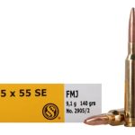 Sellier & Bellot Ammunition 6.5x55mm Swedish Mauser 140 Grain Full Metal Jacket Box of 20
