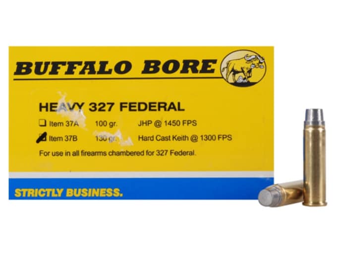 822567.jpg Buffalo Bore Ammunition Outdoorsman 327 Federal Magnum 130 Grain Hard Cast Lead Semi-Wadcutter Box of 20 - Image 1