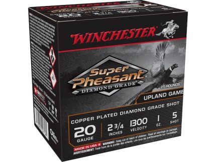 Winchester Super Pheasant Diamond Grade Ammunition 20 Gauge 2-3/4" 1 oz #5 Shot