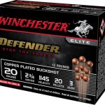 Winchester Defender Ammunition 20 Gauge 2-3/4" #3 Plated Buckshot 20 Pellets