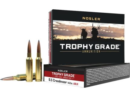 Nosler Trophy Grade Ammunition 6.5 Creedmoor 142 Grain AccuBond Long Range Box of 20