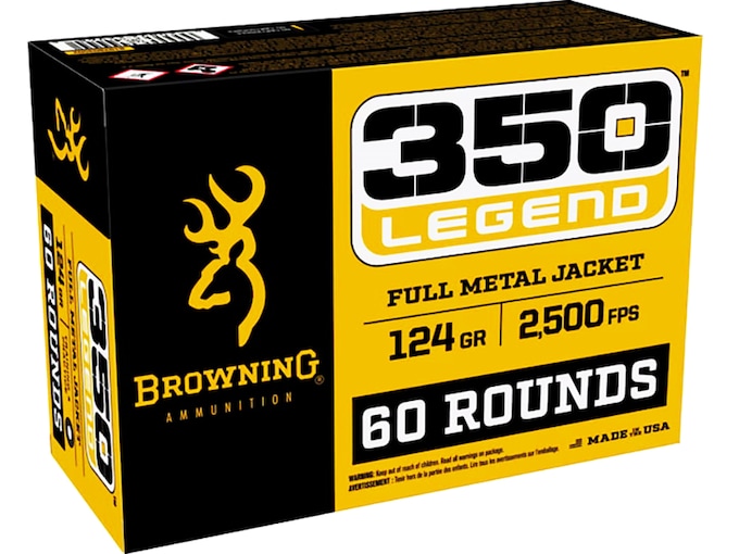 869782.jpg Browning Ammunition 350 Legend 124 Grain Full Metal Jacket - Image 1