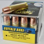 Buffalo Bore Dangerous Game Ammunition 45 Colt (Long Colt) +P 300 Grain Lehigh Mono-Metal Lead-Free Box of 20