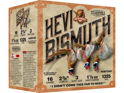 Hevi-Shot Bismuth Upland Ammunition 16 Gauge 2-3/4" 1-1/8 oz Non-Toxic Shot