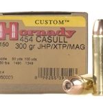 Hornady Custom Ammunition 454 Casull 300 Grain XTP Jacketed Hollow Point Box of 20