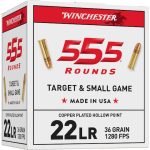 Winchester Ammunition 22 Long Rifle 36 Grain Plated Lead Hollow Point