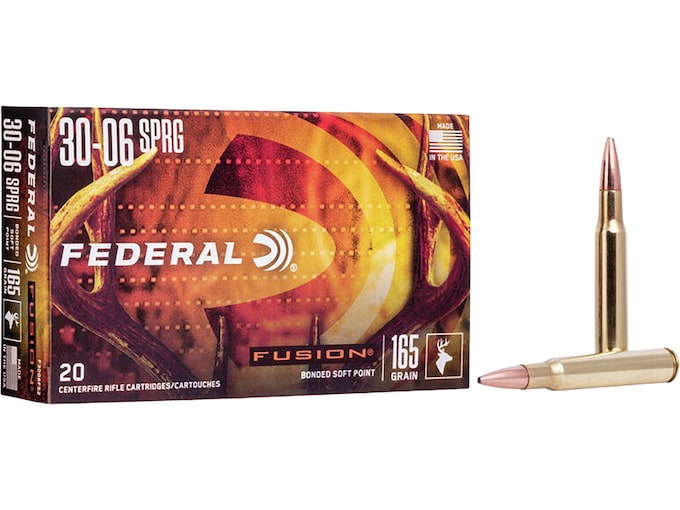 894335.jpg Federal Fusion Ammunition 30-06 Springfield 165 Grain Bonded Spitzer Boat Tail - Image 1