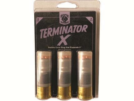Reaper Defense Terminator X Ammunition 12 Gauge 2-3/4" Hollow Core Slug and BB Shot 12 Pellets 3PK