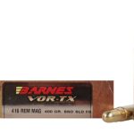 Barnes VOR-TX Safari Ammunition 416 Remington Magnum 400 Grain Banded Solid Round Nose Box of 20