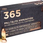 Sig Sauer 365 Elite Performance Ammunition 9mm Luger 115 Grain Full Metal Jacket Box of 50