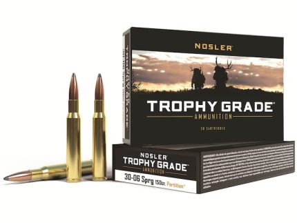 Nosler Trophy Grade Ammunition 30-06 Springfield 150 Grain Partition Box of 20