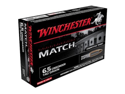 Winchester Match Ammunition 6.5 Creedmoor 140 Grain Hollow Point Boat Tail Box of 20