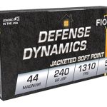 Fiocchi Defense Dynamics Ammunition 44 Remington Magnum 240 Grain Jacketed Soft Point Box of 50