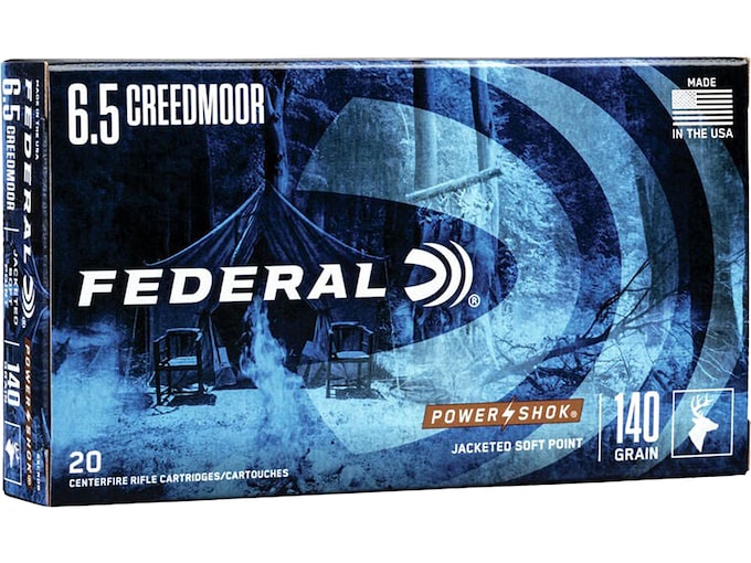 949848.jpg Federal Power-Shok Ammunition 6.5 Creedmoor 140 Grain Soft Point Box of 20 - Image 1