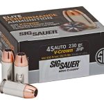 Sig Sauer Elite Performance Ammunition 45 ACP 230 Grain V-Crown Jacketed Hollow Point Box of 20
